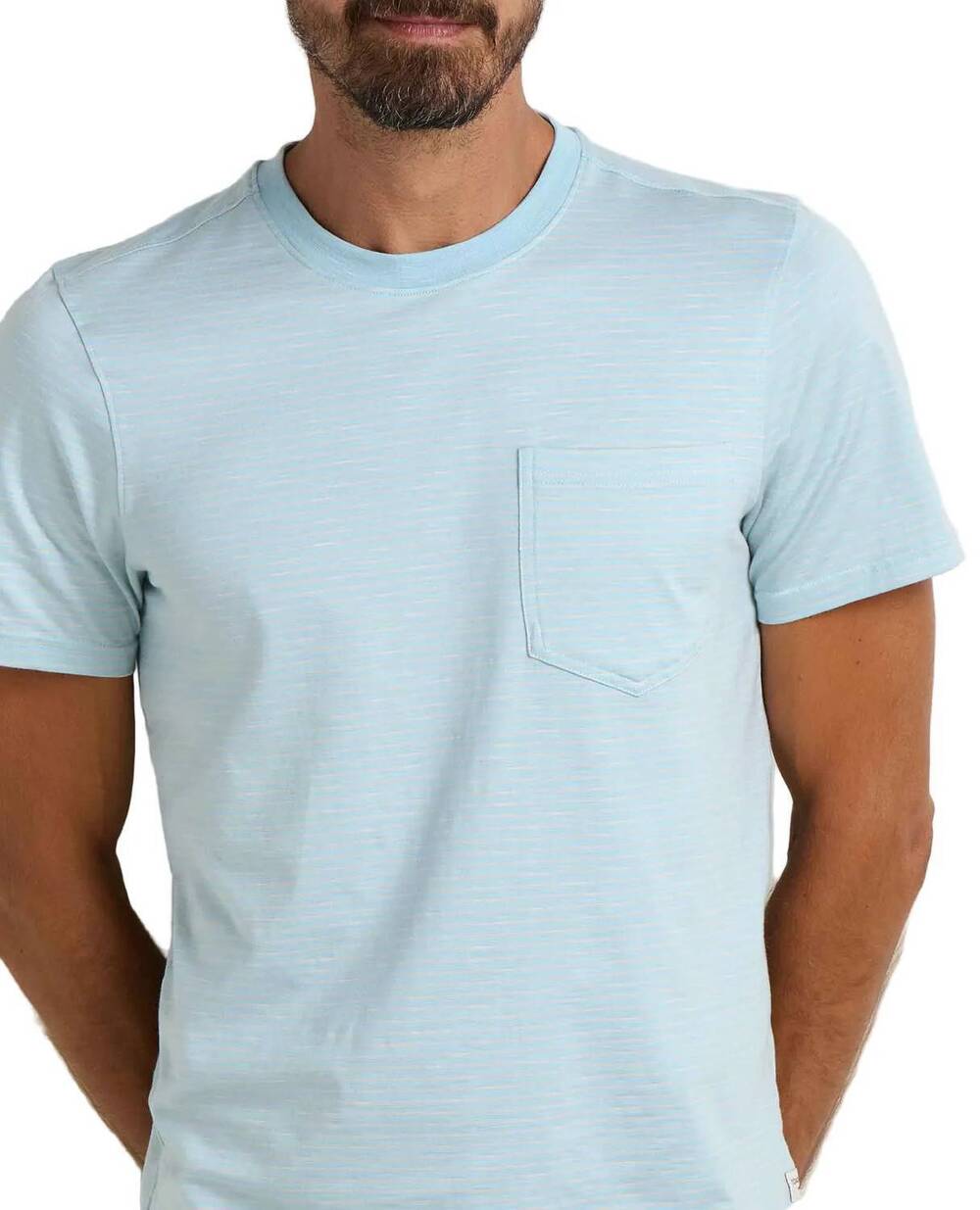 NEW TOAD&CO tempo crew neck tee in skyway pattern